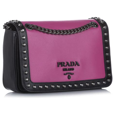 prada bag pink and black|prada pink crossbody bag.